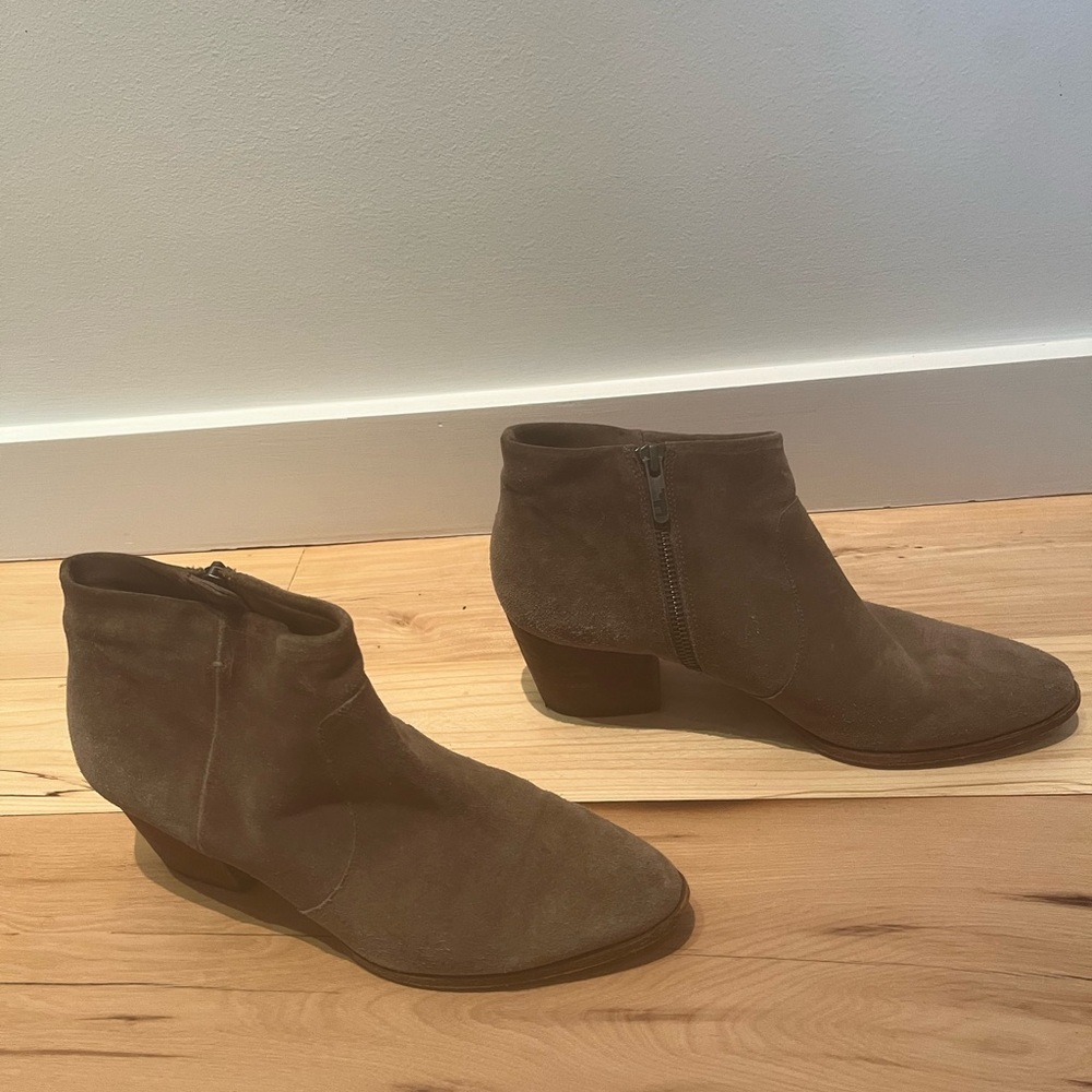 Suede Ankle Boots - Brown Size 9.5